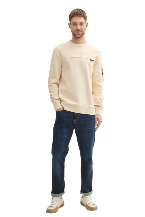 Tom Tailor structured c-neck sweatshirt