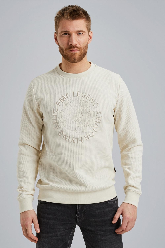 SWEATSHIRT WITH WAFFLE STRUCTURE PSW2408429 7013