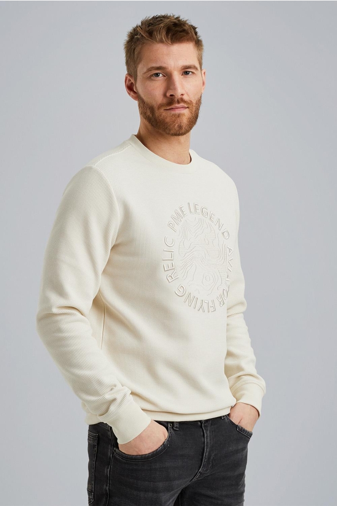 SWEATSHIRT WITH WAFFLE STRUCTURE PSW2408429 7013