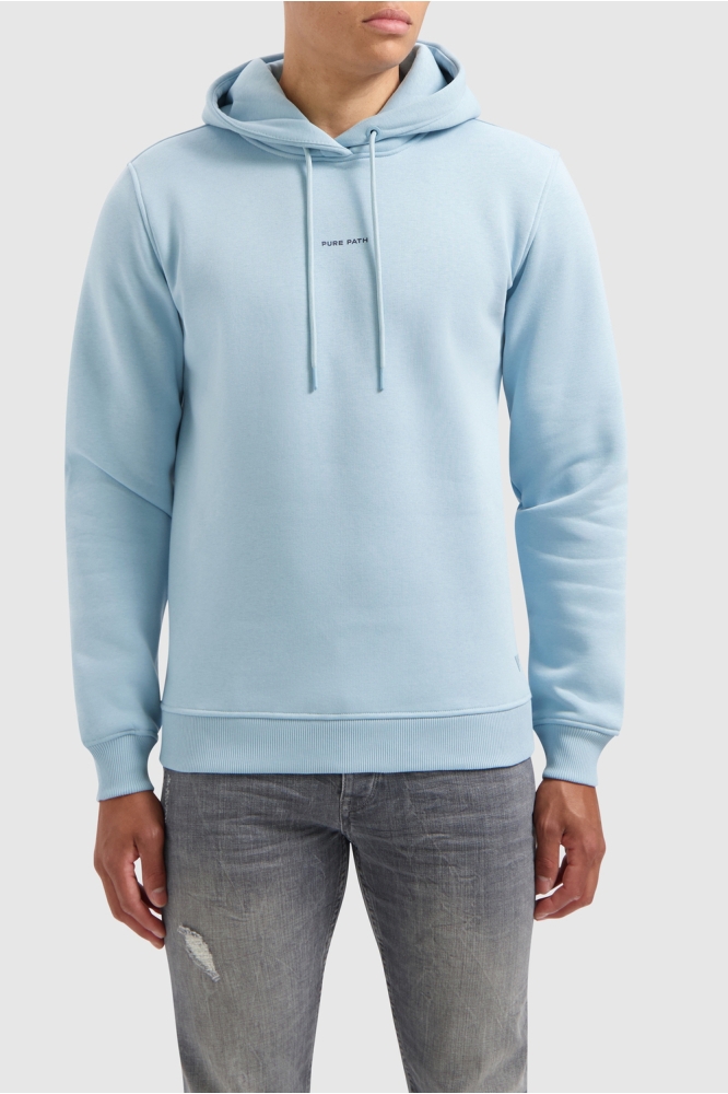 REGULAR FIT SWEATERS HOODIE LS 24030301 39 LT BLUE