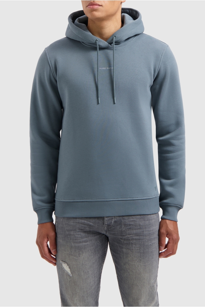 REGULAR FIT SWEATERS HOODIE LS 24030301 35 BLUE