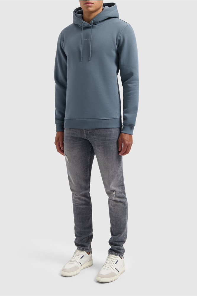 REGULAR FIT SWEATERS HOODIE LS 24030301 35 BLUE