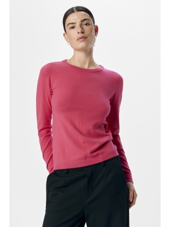 Object Trui OBJTHESS L/S O-NECK KNIT PULLOVER N 23034469 RASPBERRY SORBET/COL