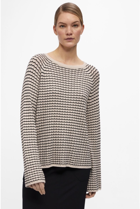 Object objester l/s knit pattern top noos