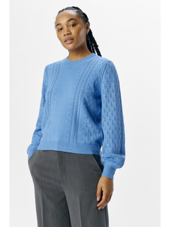 Object Trui OBJINGE L/S RE O-NECK KNIT NOOS 23045726 CORNFLOWER BLUE