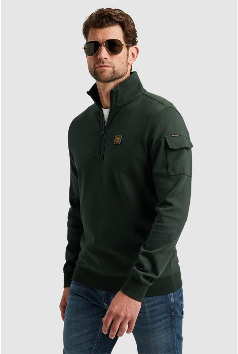 PME legend half zip collar interlock jersey