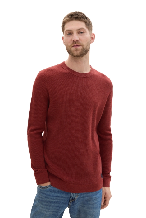 Tom Tailor structured crewneck knit