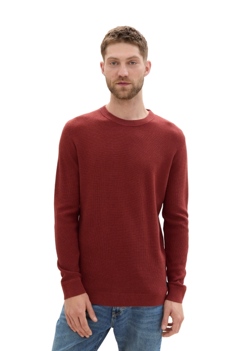 Tom Tailor structured crewneck knit