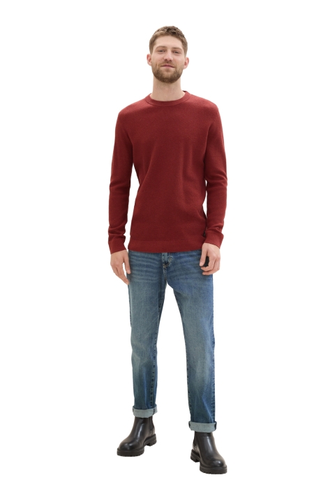 Tom Tailor structured crewneck knit