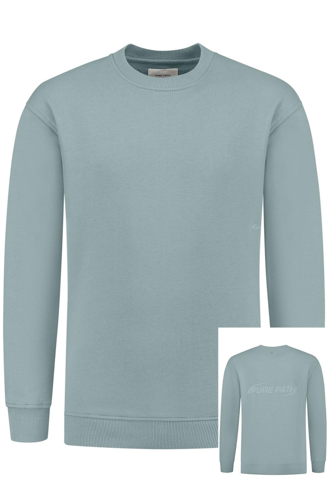 LOOSE FIT SWEATERS CREWNECK LS 24030308 93 BLUE GREY