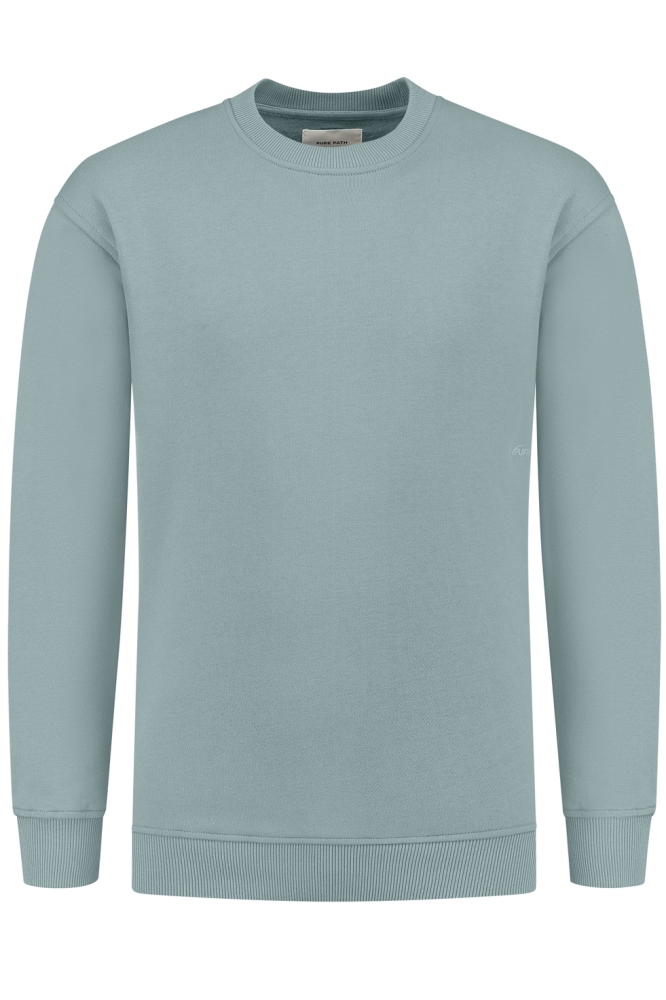 LOOSE FIT SWEATERS CREWNECK LS 24030308 93 BLUE GREY