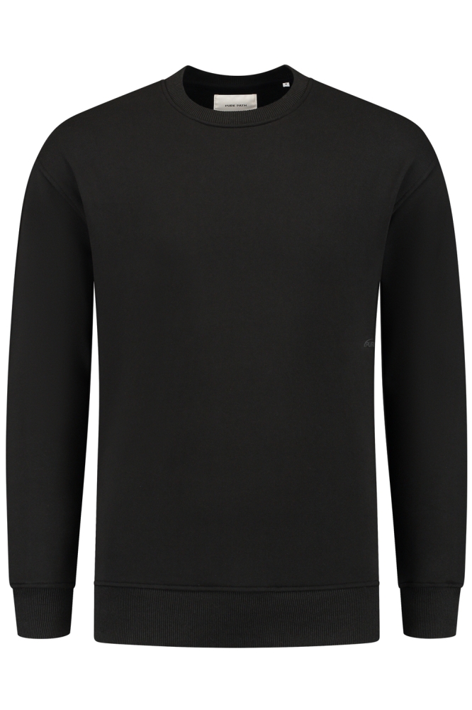 LOOSE FIT SWEATERS CREWNECK LS 24030308 02 BLACK