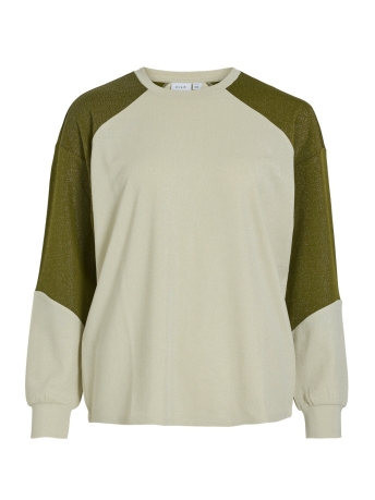 Vila Trui VISHIMMER LS COLORBLOCK SWEATSHIRT/ 14103109 BIRCH/CAPULET OL