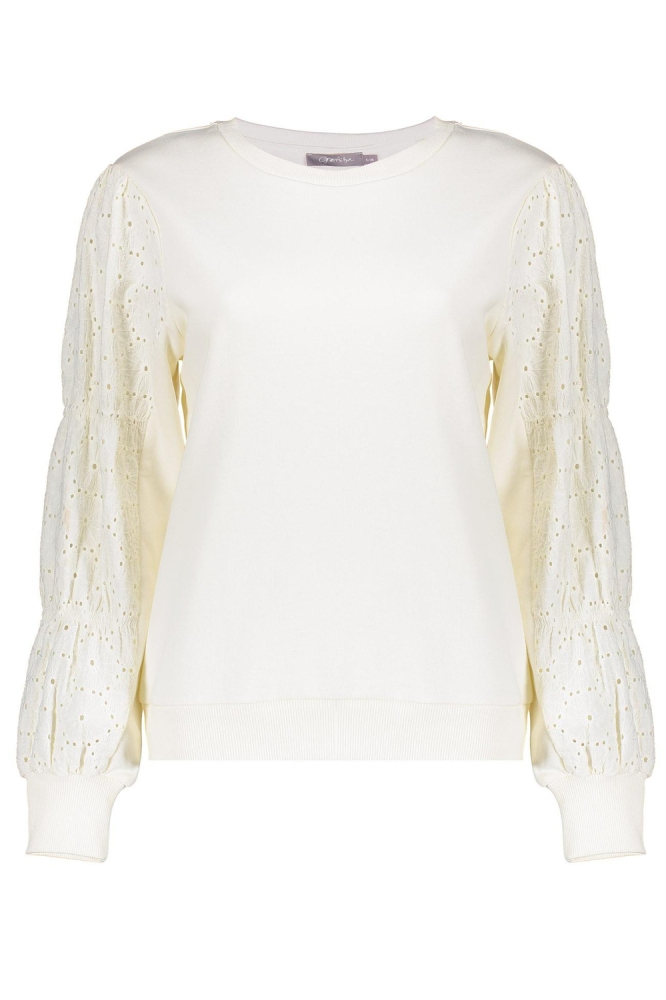 SWEATER MET BRODERIE 42608 41 Off-White