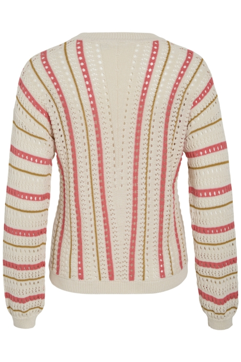 Vila vimarian o-neck l/s stripe knit top