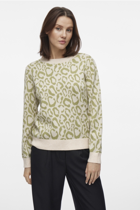 Vila viril l/s jacquard knit top/1