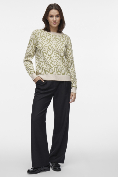 Vila viril l/s jacquard knit top/1