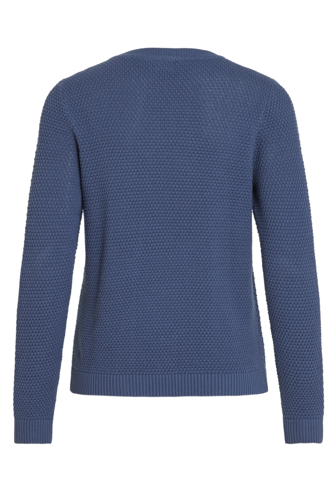 VIDALO O-NECK L/S KNIT TOP- NOOS 14082767 Bijou Blue