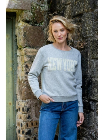 Geisha Trui SWEATER NEW YORK 42609 41 Grey Melange