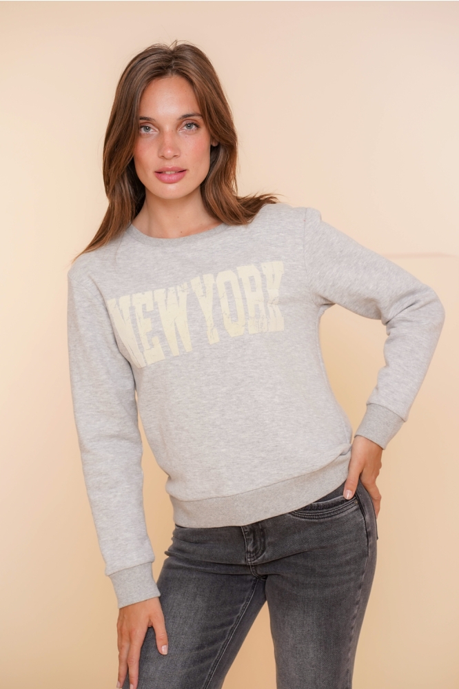 SWEATER NEW YORK 42609 41 Grey Melange