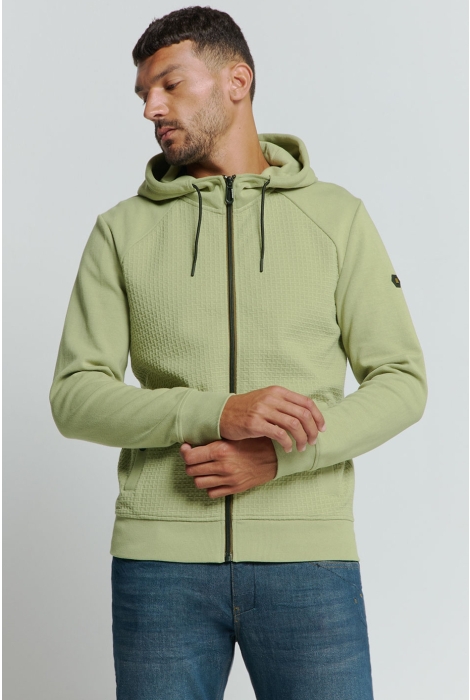 NO-EXCESS sweater hooded full zipper double l