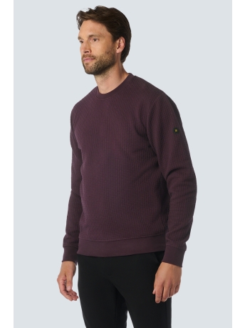 NO-EXCESS Trui SWEATER MET PATROON 25100908 083 AUBERGINE