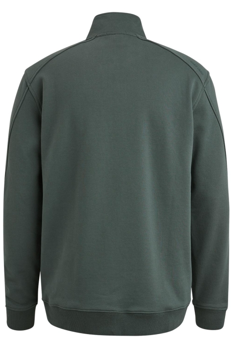 Cast Iron half zip collar cotton terry