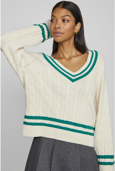 Vila visena l/s v-neck knit pullover