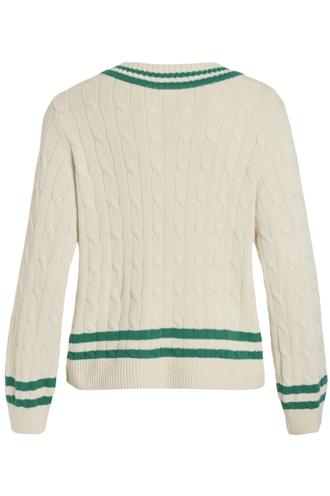 VISENA L/S V-NECK KNIT PULLOVER 14107975 BIRCH/ULTRARIN