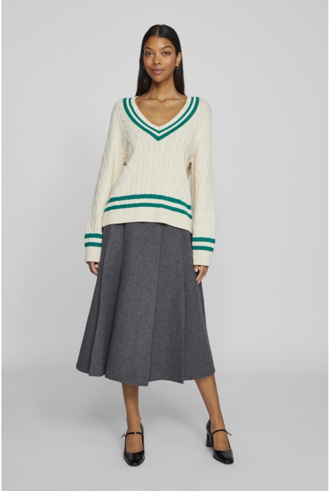 Vila visena l/s v-neck knit pullover