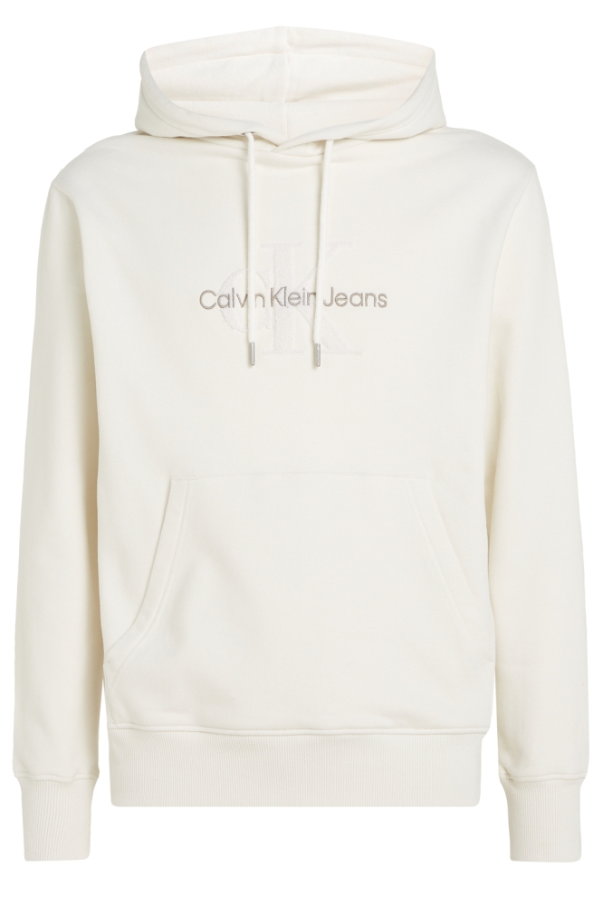 CHENILLE MONOLOGO HOODIE J30J326637 IVORY