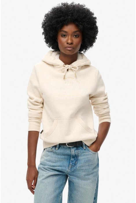 Superdry luxe metallic logo hoodie