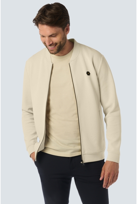 NO-EXCESS sweater full zipper pique bomber