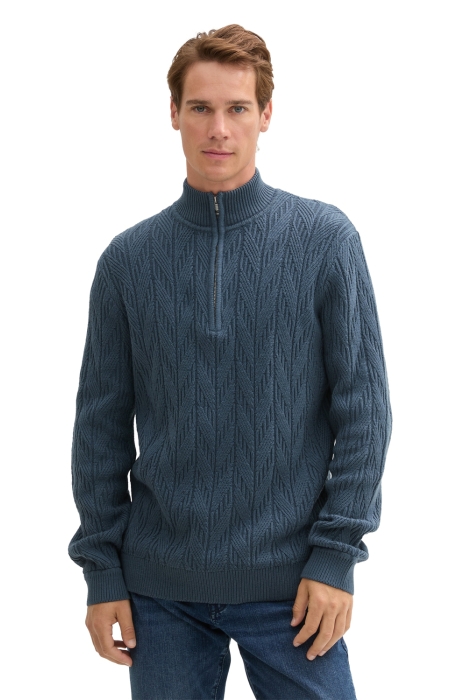 Tom Tailor structured cable knit troyer