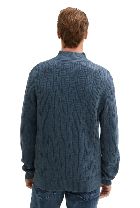 Tom Tailor structured cable knit troyer