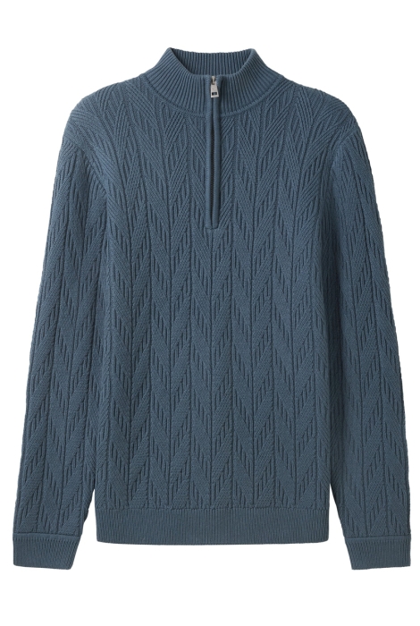 Tom Tailor structured cable knit troyer