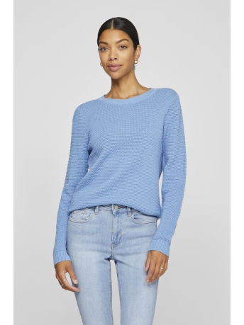 Vila Trui VIDALO O-NECK L/S KNIT TOP- NOOS 14082767 BLISSFUL BLUE