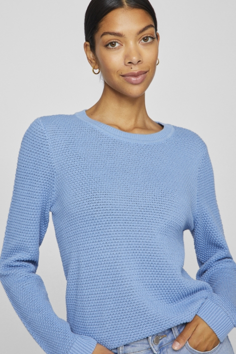 Vila vidalo o-neck l/s knit top- noos