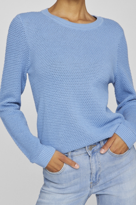 Vila vidalo o-neck l/s knit top- noos