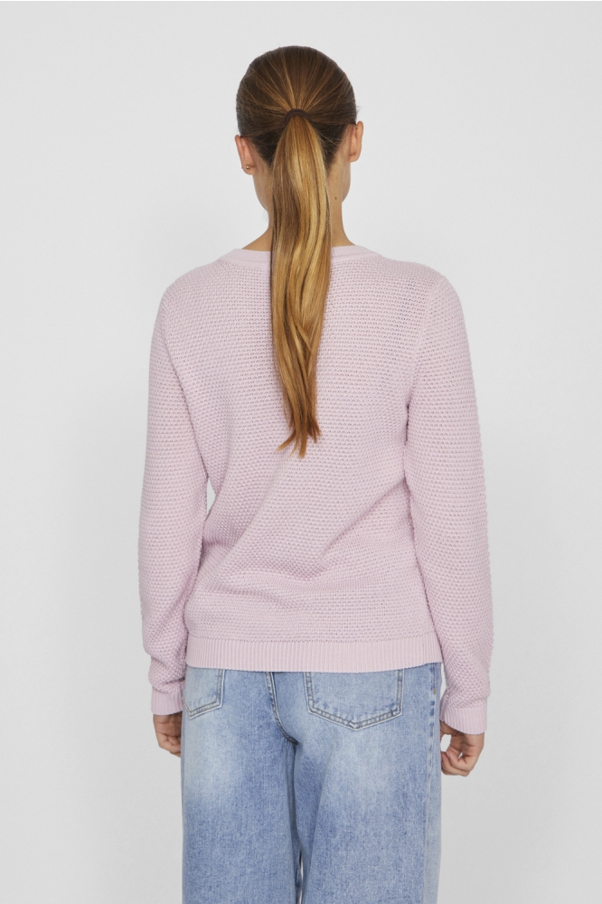 VIDALO O-NECK L/S KNIT TOP- NOOS 14082767 WINSOME ORCHID