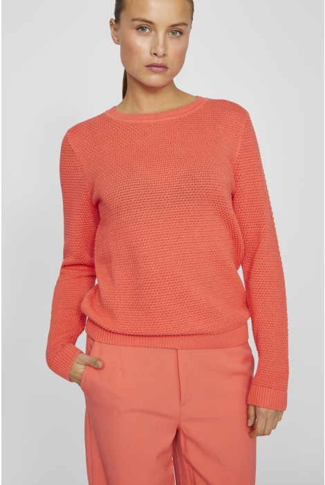 Vila vidalo o-neck l/s knit top- noos