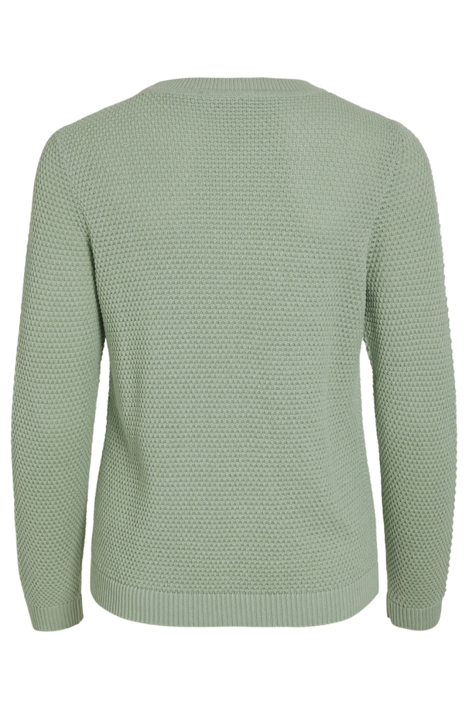 VIDALO O-NECK L/S KNIT TOP- NOOS 14082767 Silt Green