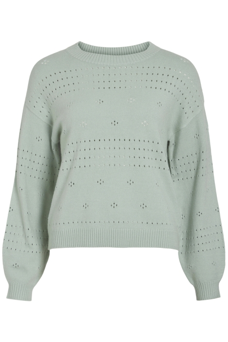 Vila viril l/s o-neck pointelle knit top