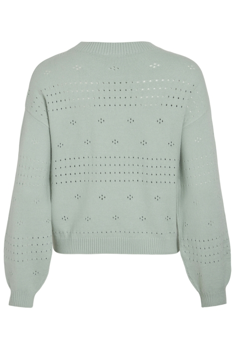 Vila viril l/s o-neck pointelle knit top