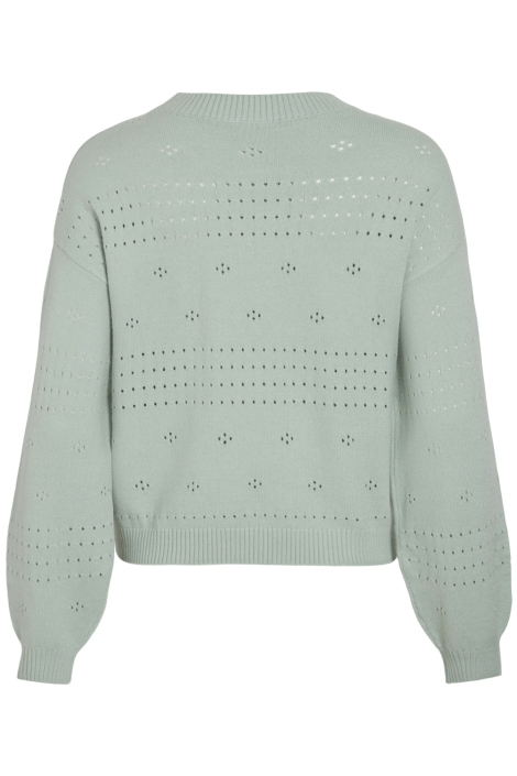 Vila viril l/s o-neck pointelle knit top