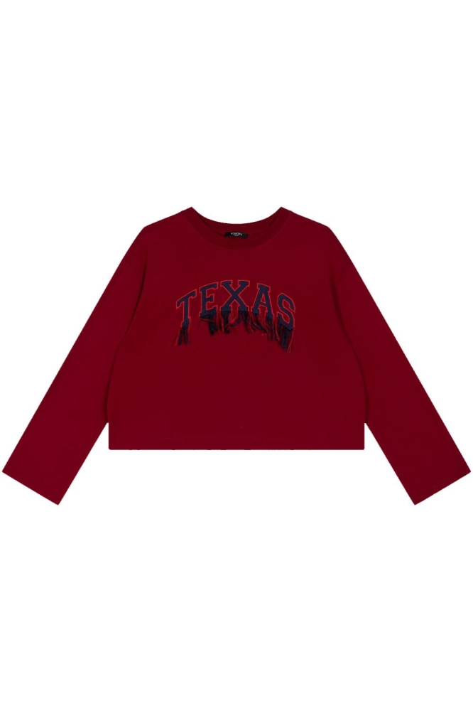 OVERSIZED CROPPED SWEATER STEVIE R2409813644 501 BORDEAUX