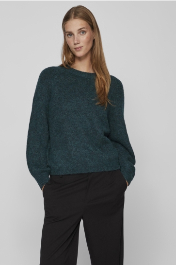 Vila Trui VIJAMINA O-NECK L/S KNIT TOP - NOOS 14074463 PONDEROSA PINE/ MELANGE