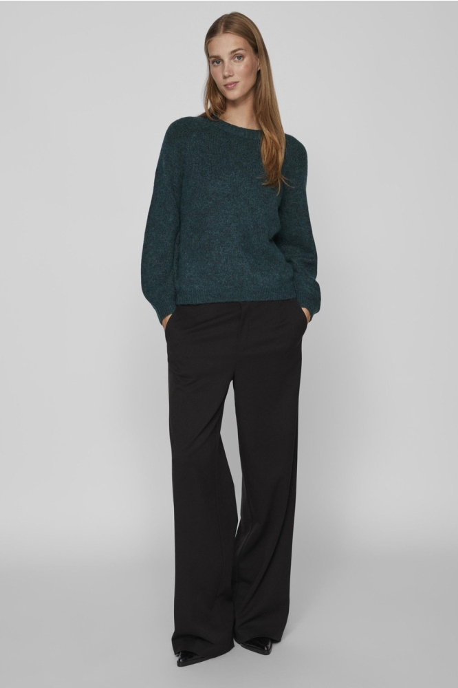 VIJAMINA O-NECK L/S KNIT TOP - NOOS 14074463 PONDEROSA PINE/ MELANGE