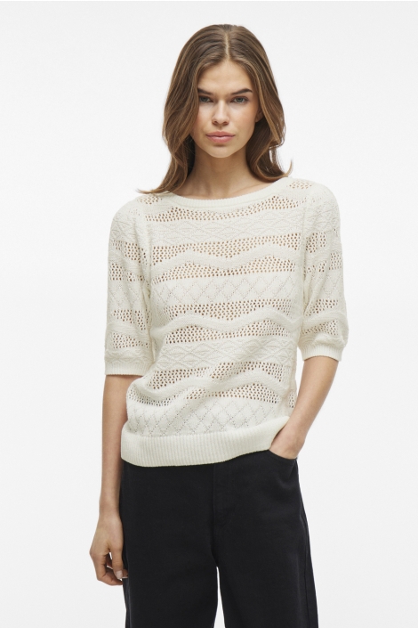 Vila vidazy new boatneck 2/4 knit top/te