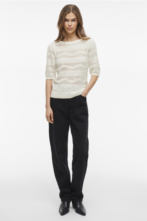 Vila vidazy new boatneck 2/4 knit top/te